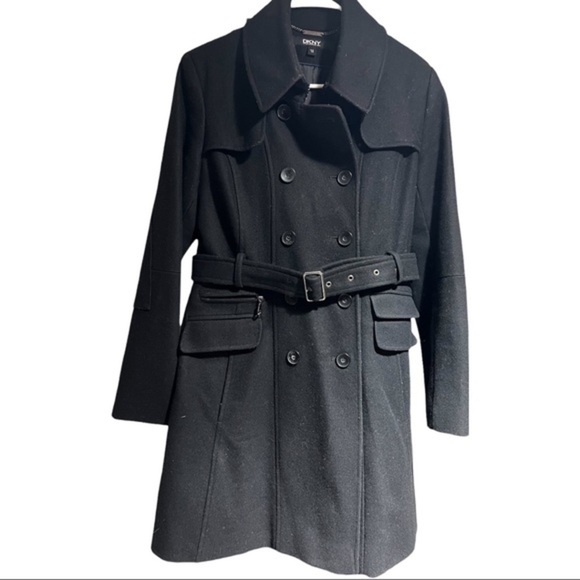 Dkny Jackets & Blazers - DKNY - Women long black coat - Women size 10